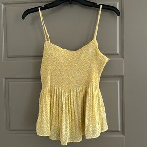 Lush Yellow-White print top